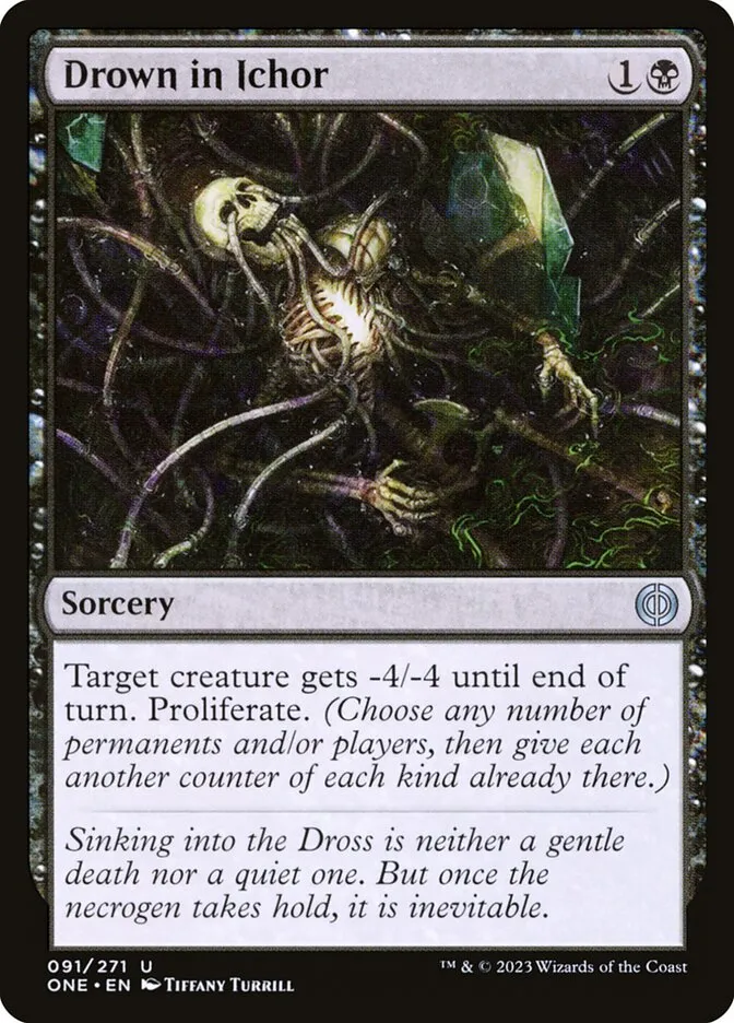 2023 Phyrexia: All Will Be One Drown in Ichor [Foil] uncommon #91 uncommon card image