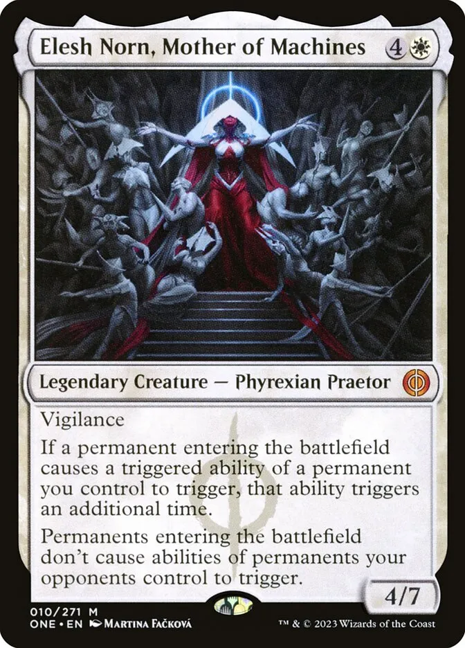 2023 Phyrexia: All Will Be One Elesh Norn, Mother of Machines mythic #10 mythic card image