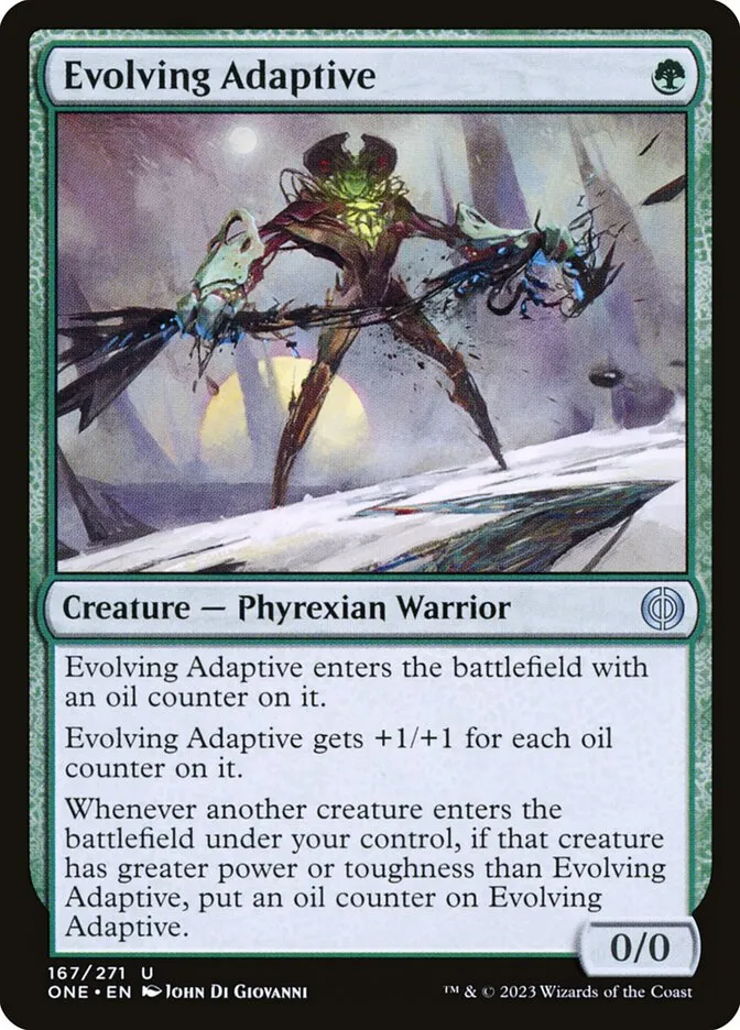 2023 Phyrexia: All Will Be One Evolving Adaptive uncommon #167 uncommon card image