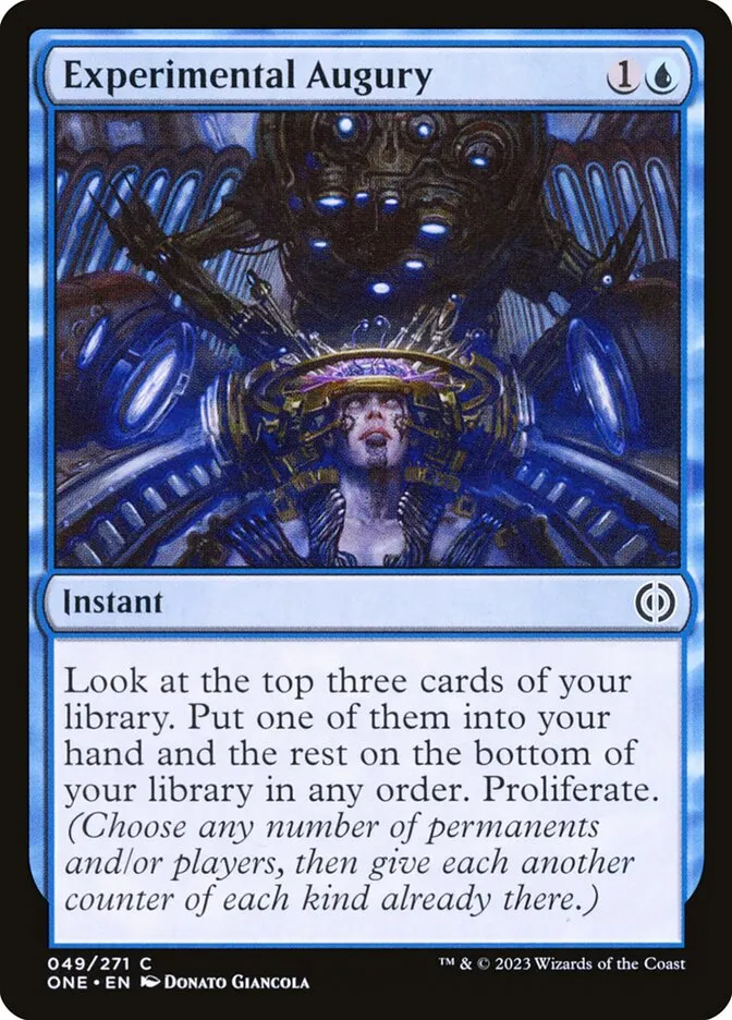 2023 Phyrexia: All Will Be One Experimental Augury [Foil] common #49 common card image