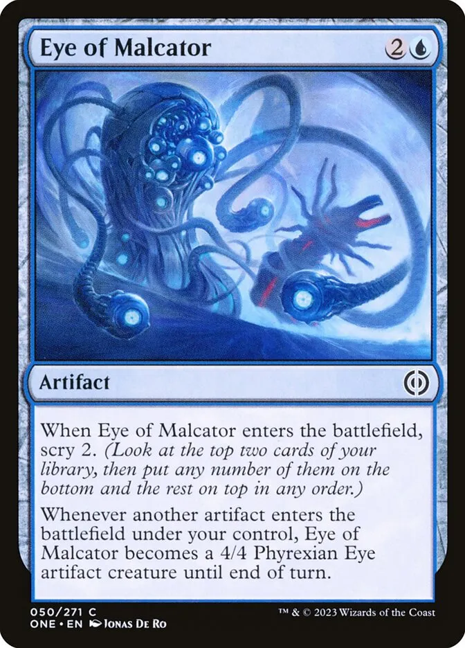 2023 Phyrexia: All Will Be One Eye of Malcator common #50 common card image