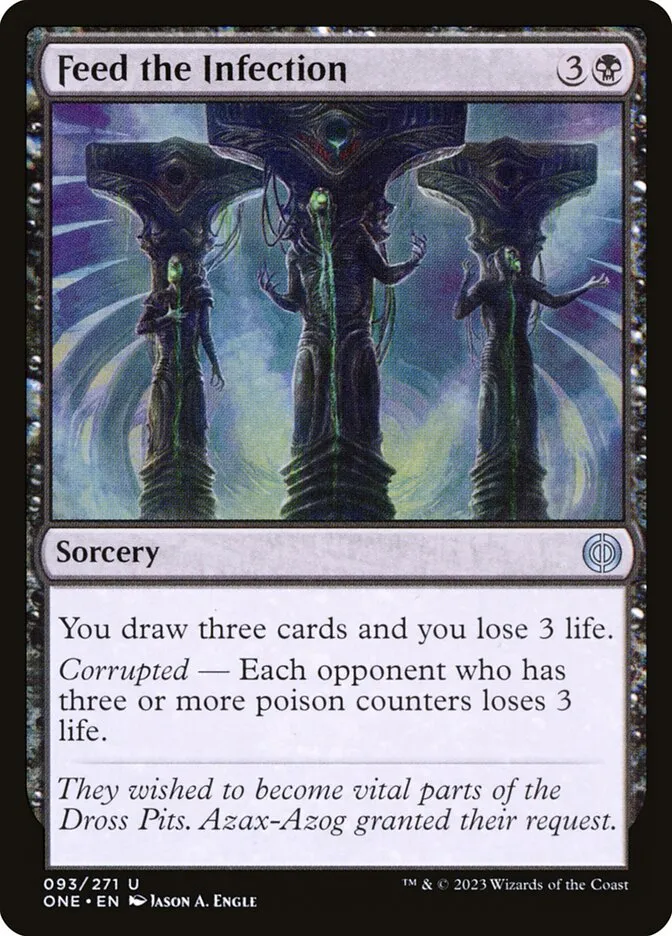 2023 Phyrexia: All Will Be One Feed the Infection [Foil] uncommon #93 uncommon card image