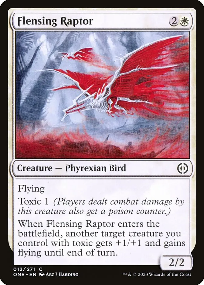 2023 Phyrexia: All Will Be One Flensing Raptor common #12 common card image