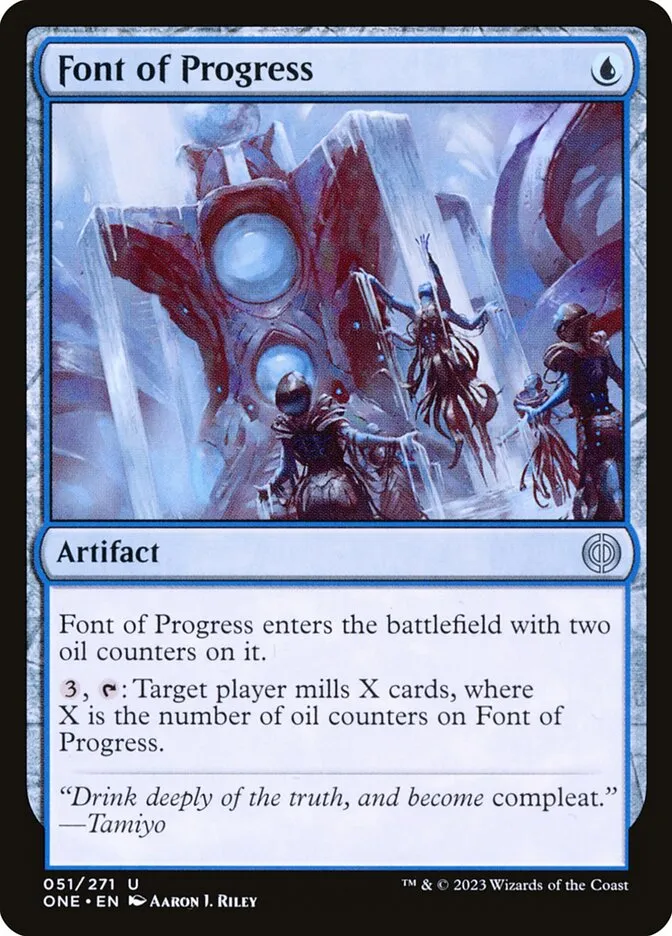 2023 Phyrexia: All Will Be One Font of Progress uncommon #51 uncommon card image
