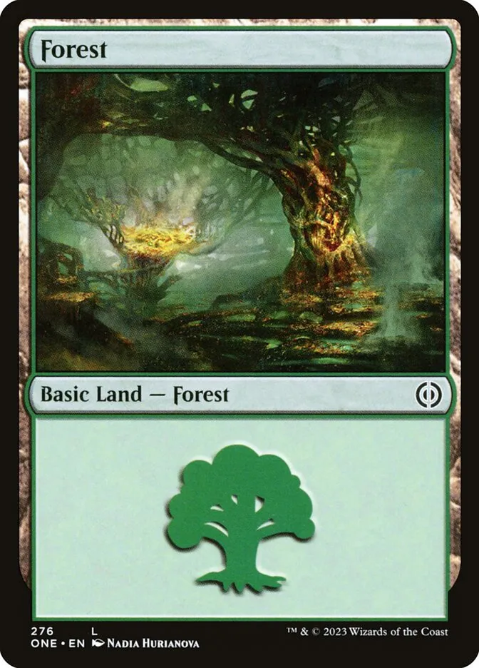 2023 Phyrexia: All Will Be One Forest common #276 common card image