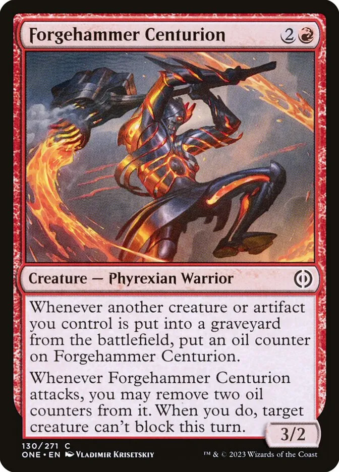 2023 Phyrexia: All Will Be One Forgehammer Centurion common #130 common card image