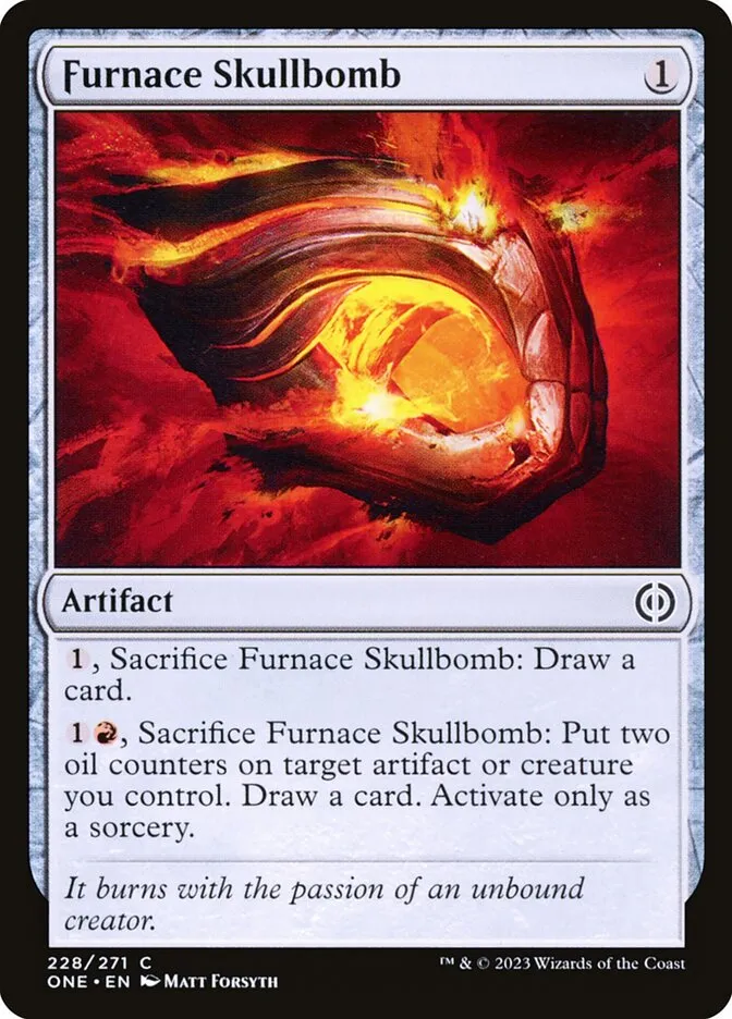 2023 Phyrexia: All Will Be One Furnace Skullbomb #228 common card image