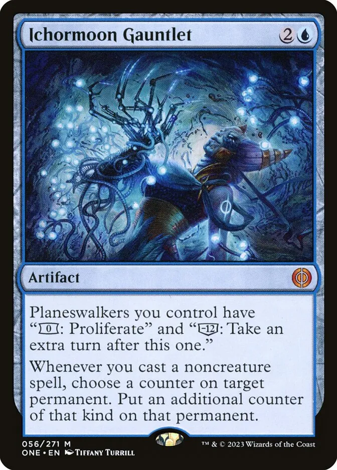 2023 Phyrexia: All Will Be One Ichormoon Gauntlet [Foil] mythic #56 mythic card image
