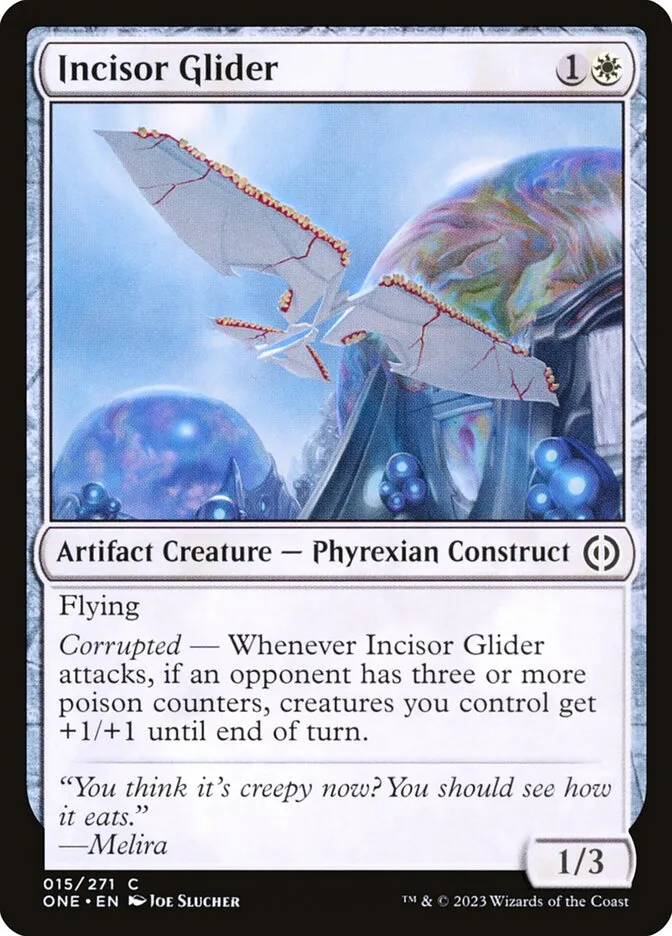 2023 Phyrexia: All Will Be One Incisor Glider [Foil] common #15 common card image
