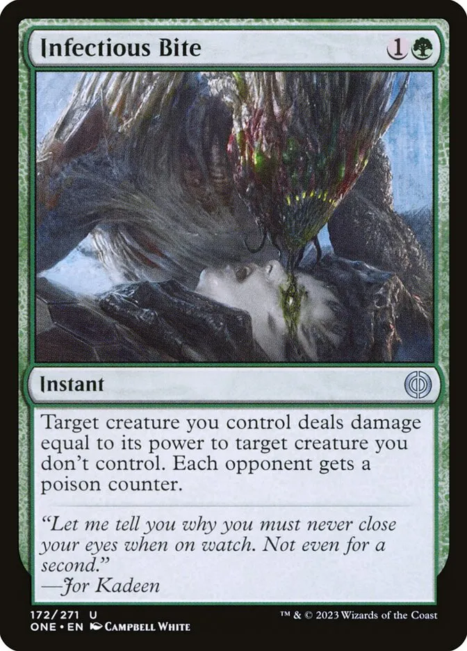2023 Phyrexia: All Will Be One Infectious Bite uncommon #172 uncommon card image