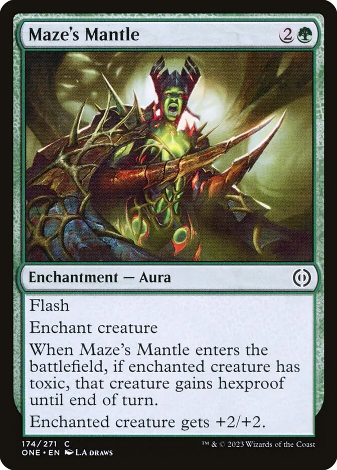2023 Phyrexia: All Will Be One Maze's Mantle common #174 common card image
