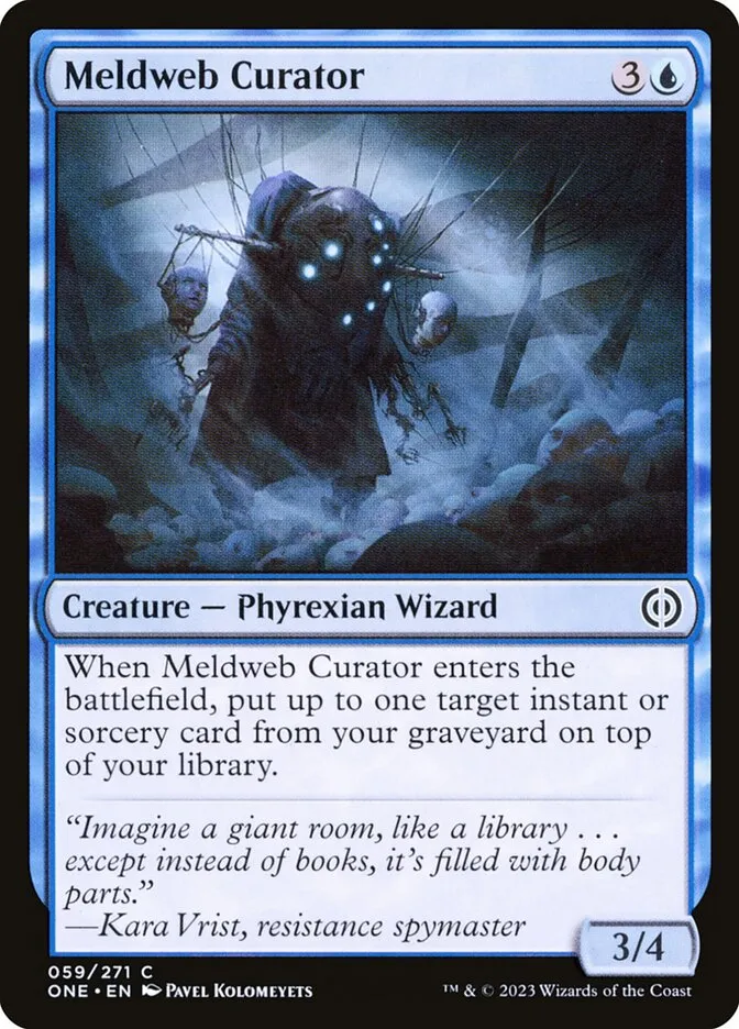 2023 Phyrexia: All Will Be One Meldweb Curator common #59 common card image