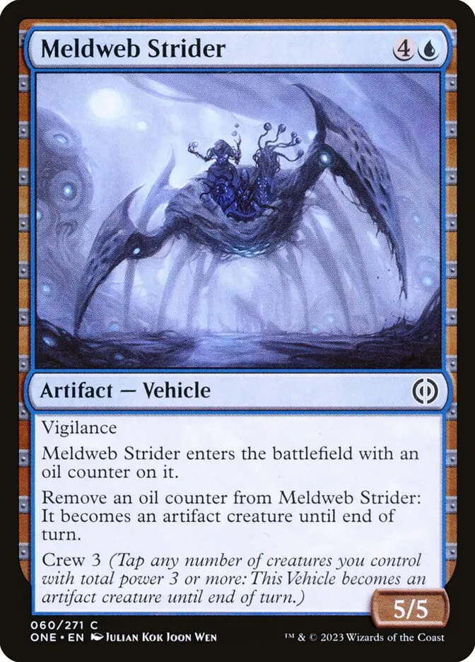 2023 Phyrexia: All Will Be One Meldweb Strider common #60 common card image
