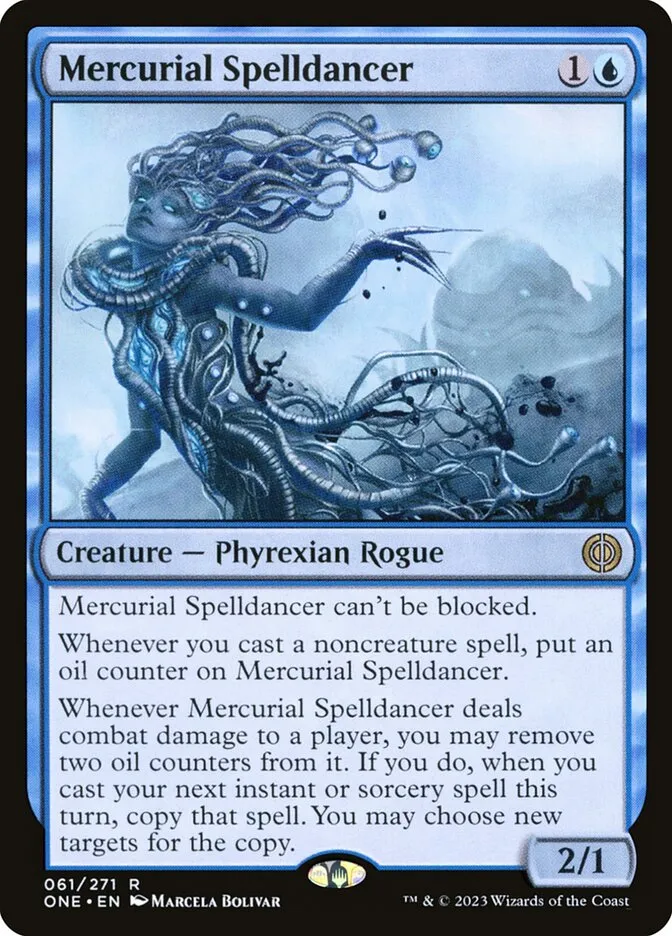 2023 Phyrexia: All Will Be One Mercurial Spelldancer #61 rare card image