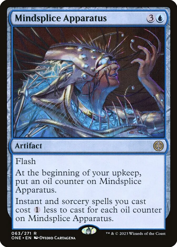 2023 Phyrexia: All Will Be One Mindsplice Apparatus #63 rare card image