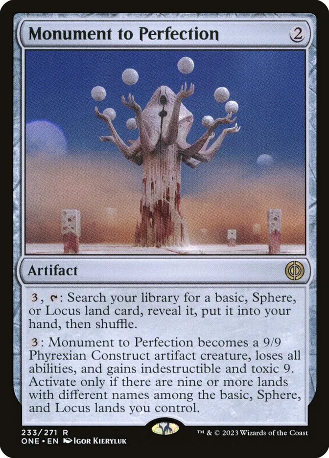 2023 Phyrexia: All Will Be One Monument to Perfection #233 rare card image