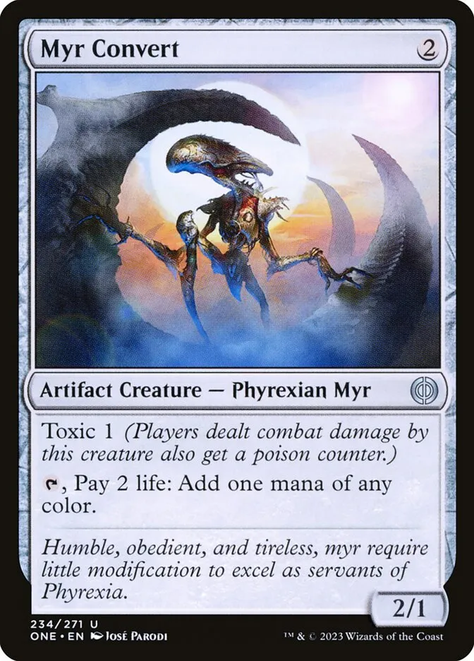 2023 Phyrexia: All Will Be One Myr Convert #234 uncommon card image