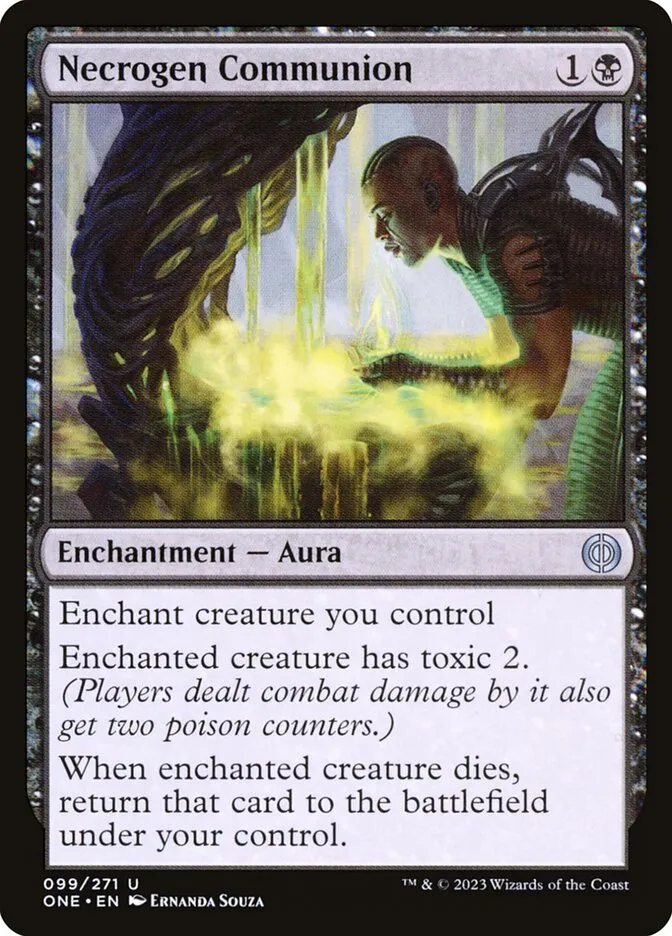 2023 Phyrexia: All Will Be One Necrogen Communion [Foil] uncommon #99 uncommon card image