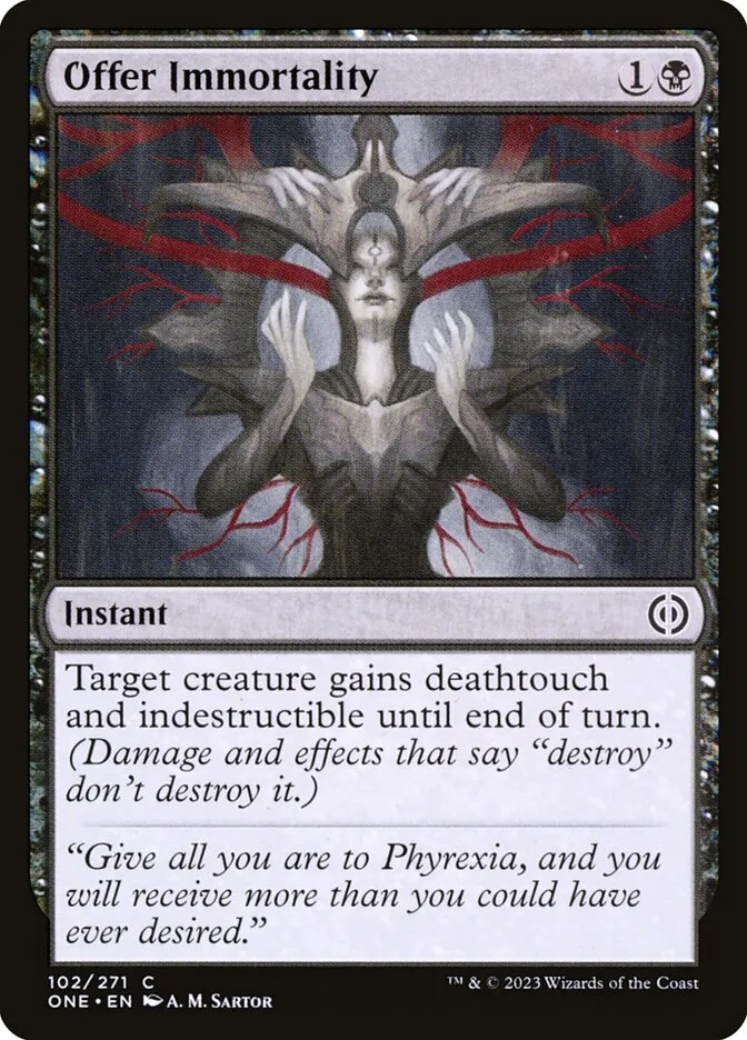2023 Phyrexia: All Will Be One Offer Immortality common #102 common card image