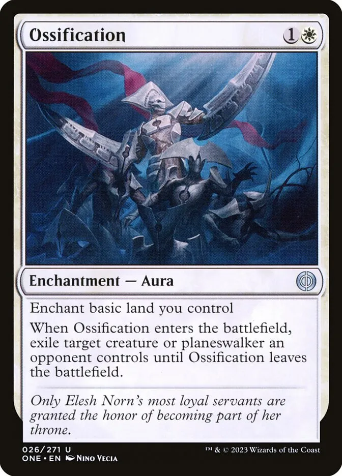 2023 Phyrexia: All Will Be One Ossification uncommon #26 uncommon card image