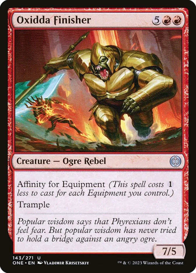 2023 Phyrexia: All Will Be One Oxidda Finisher #143 uncommon card image