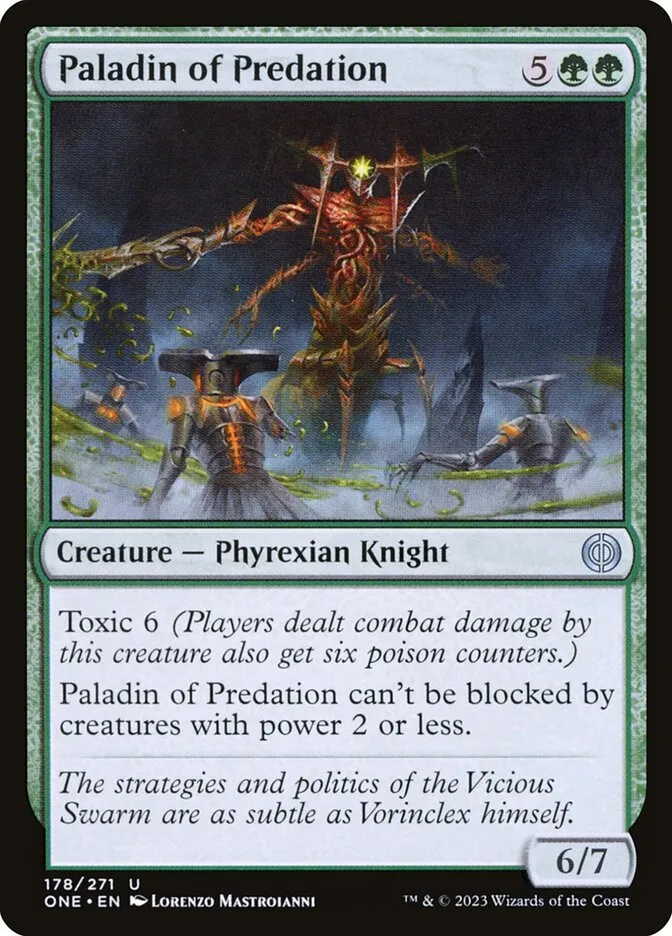 2023 Phyrexia: All Will Be One Paladin of Predation #178 uncommon card image