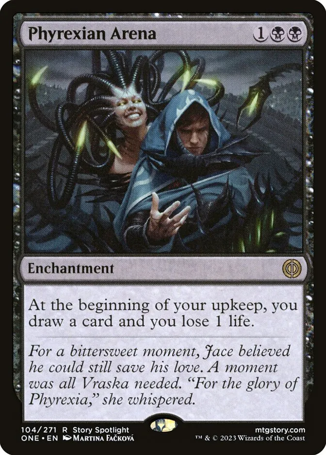 2023 Phyrexia: All Will Be One Phyrexian Arena [Foil] rare #104 rare card image