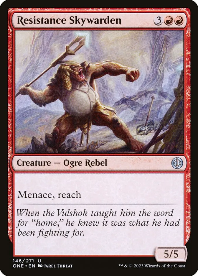 2023 Phyrexia: All Will Be One Resistance Skywarden #146 uncommon card image