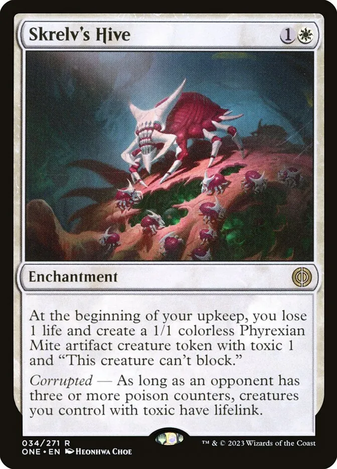 2023 Phyrexia: All Will Be One Skrelv's Hive [Foil] rare #34 rare card image