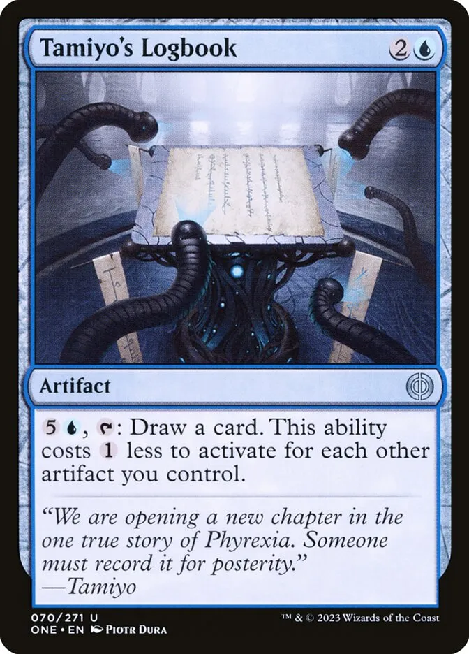 2023 Phyrexia: All Will Be One Tamiyo's Logbook [Foil] uncommon #70 uncommon card image