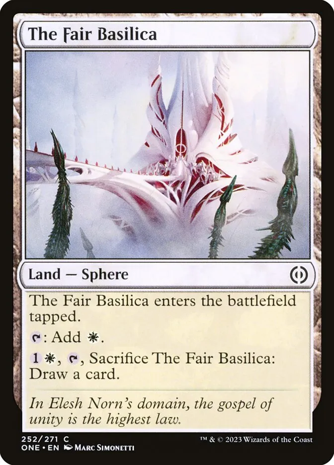 2023 Phyrexia: All Will Be One The Fair Basilica #252 common card image