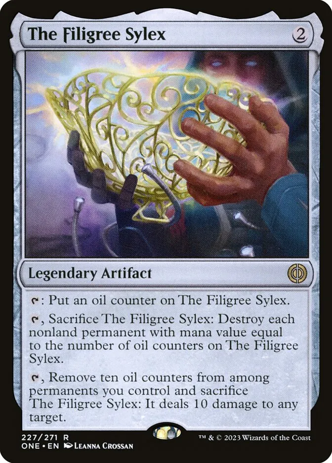 2023 Phyrexia: All Will Be One The Filigree Sylex #227 rare card image