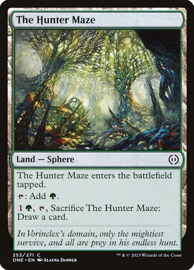2023 Phyrexia: All Will Be One The Hunter Maze #253 common card image