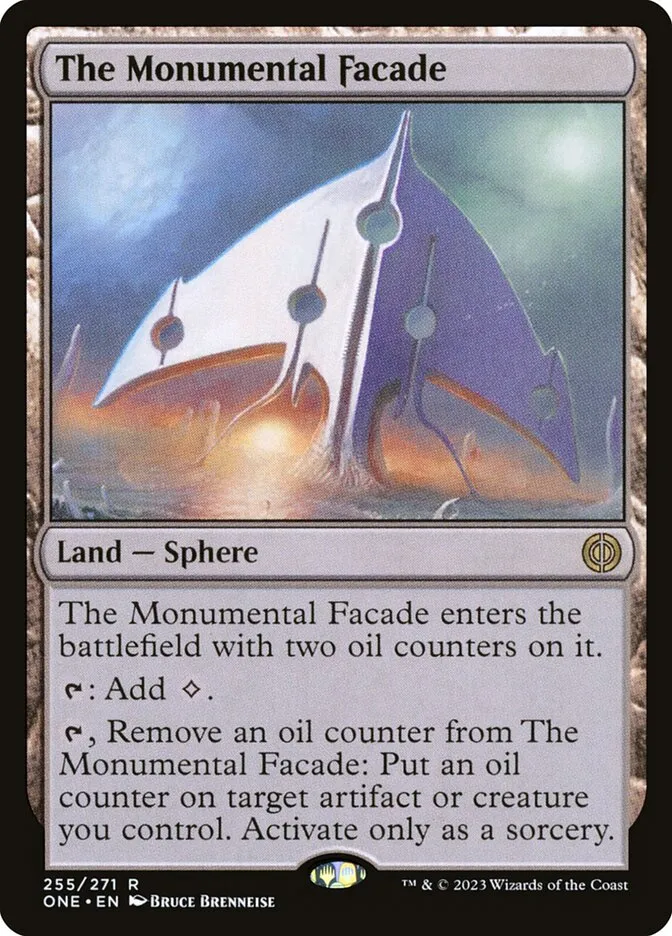2023 Phyrexia: All Will Be One The Monumental Facade #255 rare card image