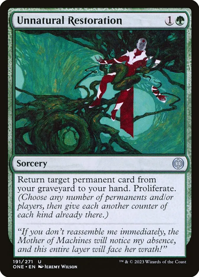 2023 Phyrexia: All Will Be One Unnatural Restoration #191 uncommon card image