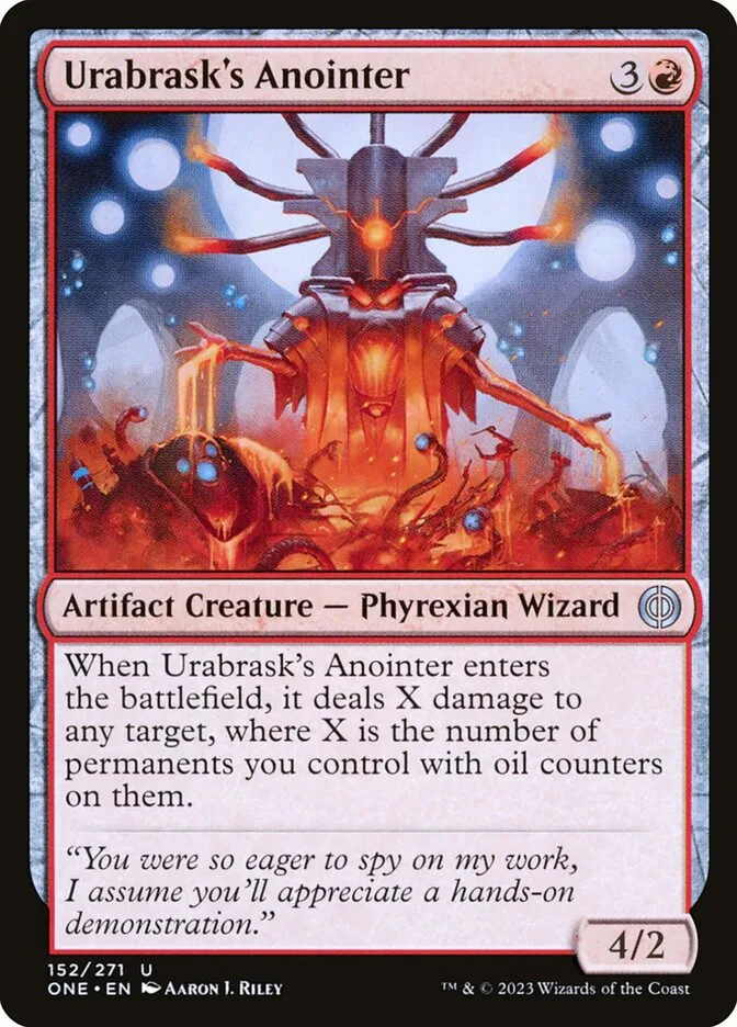 2023 Phyrexia: All Will Be One Urabrask's Anointer uncommon #152 uncommon card image