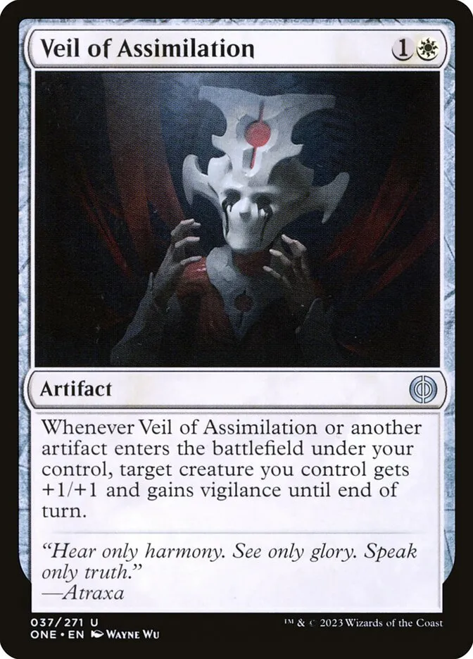 2023 Phyrexia: All Will Be One Veil of Assimilation uncommon #37 uncommon card image