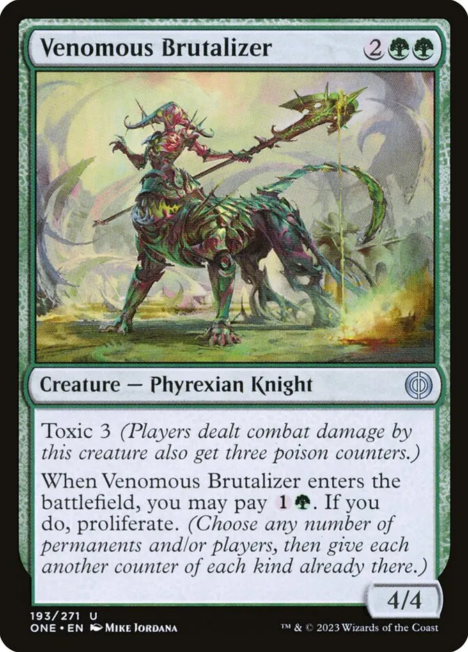 2023 Phyrexia: All Will Be One Venomous Brutalizer #193 uncommon card image