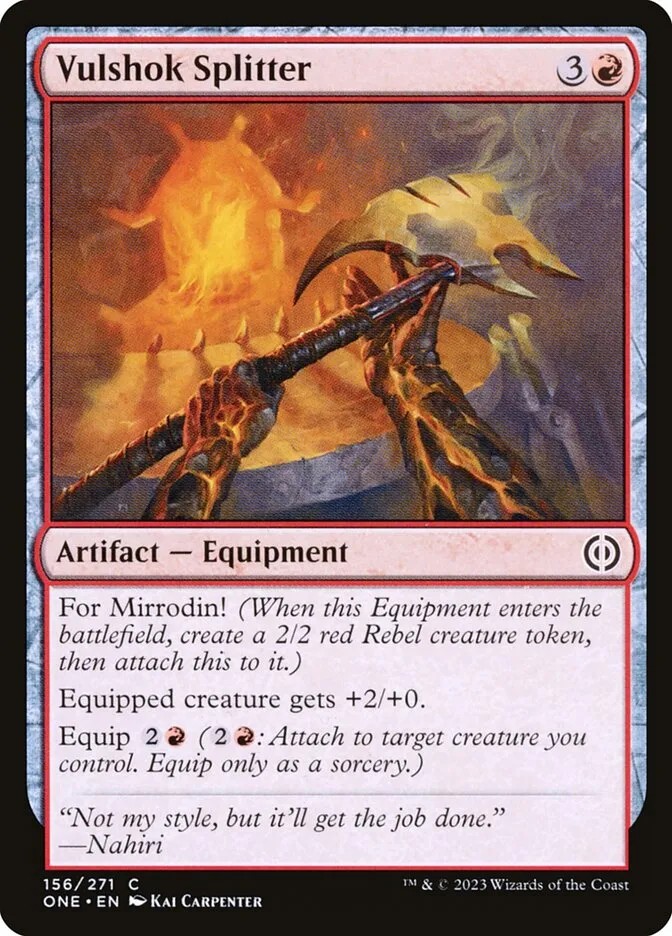 2023 Phyrexia: All Will Be One Vulshok Splitter common #156 common card image