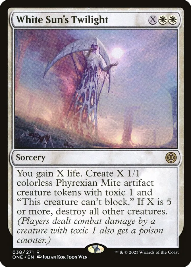2023 Phyrexia: All Will Be One White Sun's Twilight [Foil] rare #38 rare card image