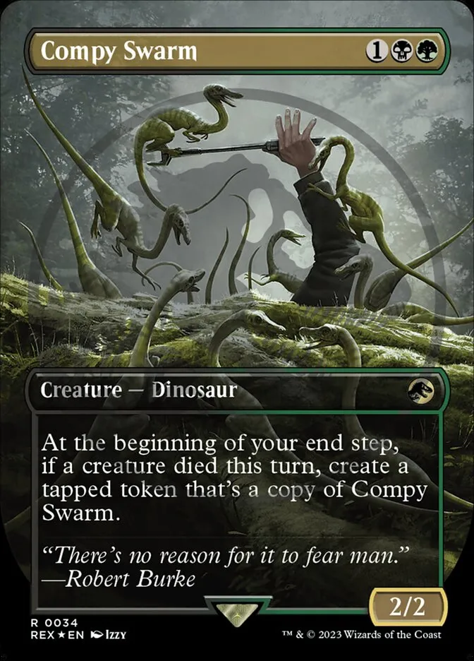 2023 Jurassic World Collection Compy Swarm #34 rare card image