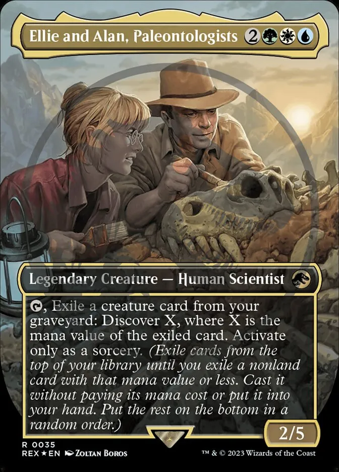 2023 Jurassic World Collection Ellie and Alan, Paleontologists #35 rare card image