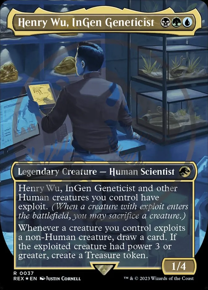 2023 Jurassic World Collection Henry Wu, InGen Geneticist #37 rare card image
