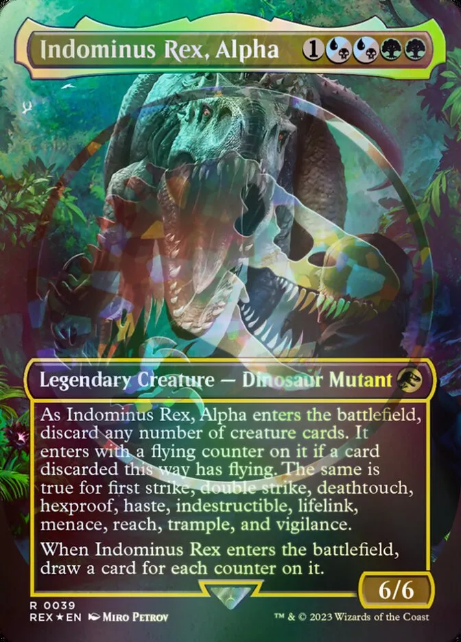 2023 Jurassic World Collection Indominus Rex, Alpha #39 rare card image