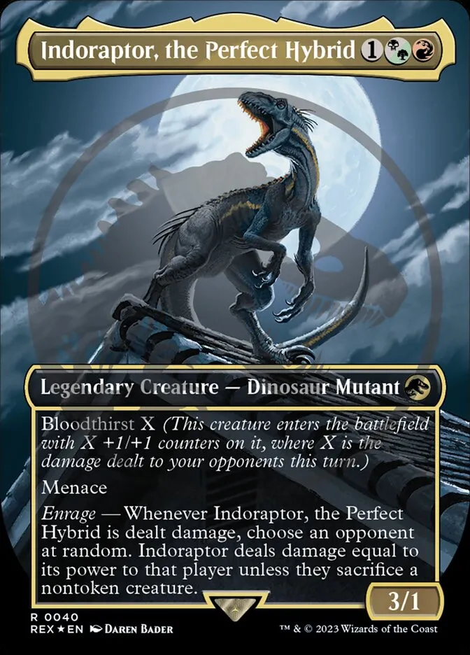 2023 Jurassic World Collection Indoraptor, the Perfect Hybrid #40 rare card image