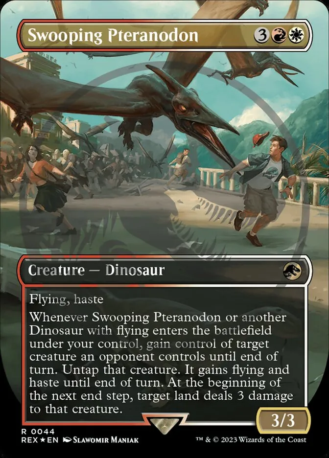 2023 Jurassic World Collection Swooping Pteranodon #44 rare card image