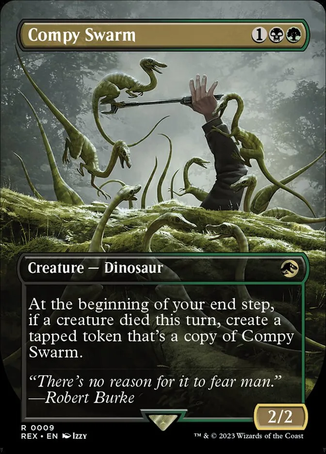 2023 Jurassic World Collection Compy Swarm #9 rare card image