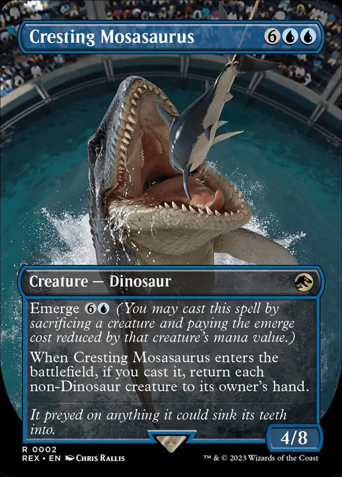 2023 Jurassic World Collection Cresting Mosasaurus #2 rare card image