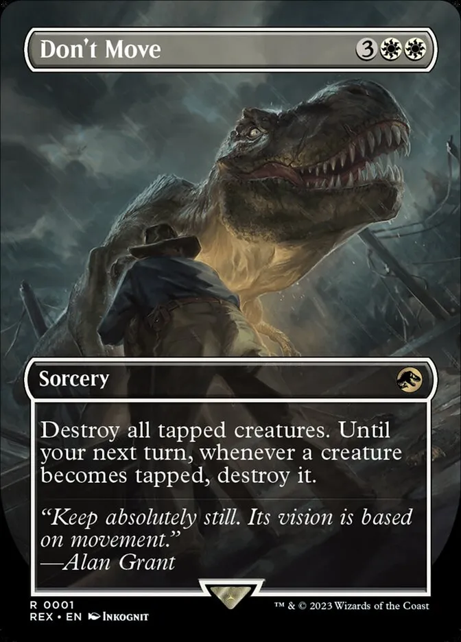 2023 Jurassic World Collection Don't Move rare #1 rare card image