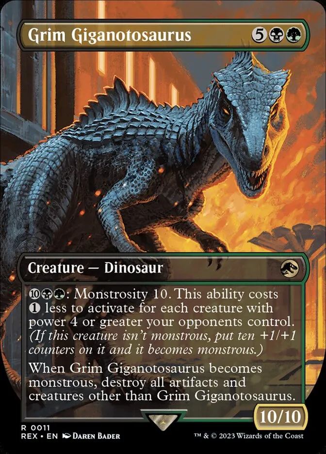 2023 Jurassic World Collection Grim Giganotosaurus rare #11 rare card image